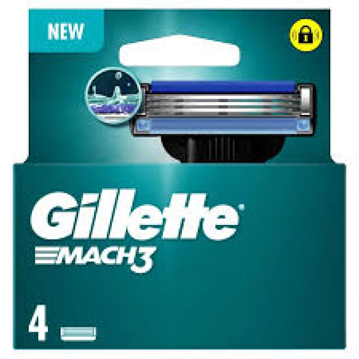 GILLETTE LAMINAS MACH3 4 UNIDADES