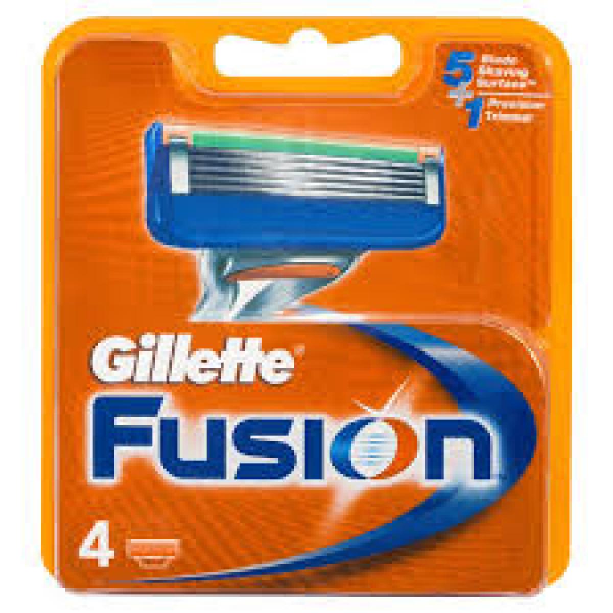 GILLETTE LAMINAS FUSION RECARGA 4 UDS