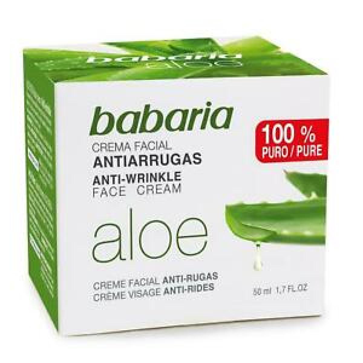 Creme Facial Babaria Anti-Rugas Aloe Vera 50ml