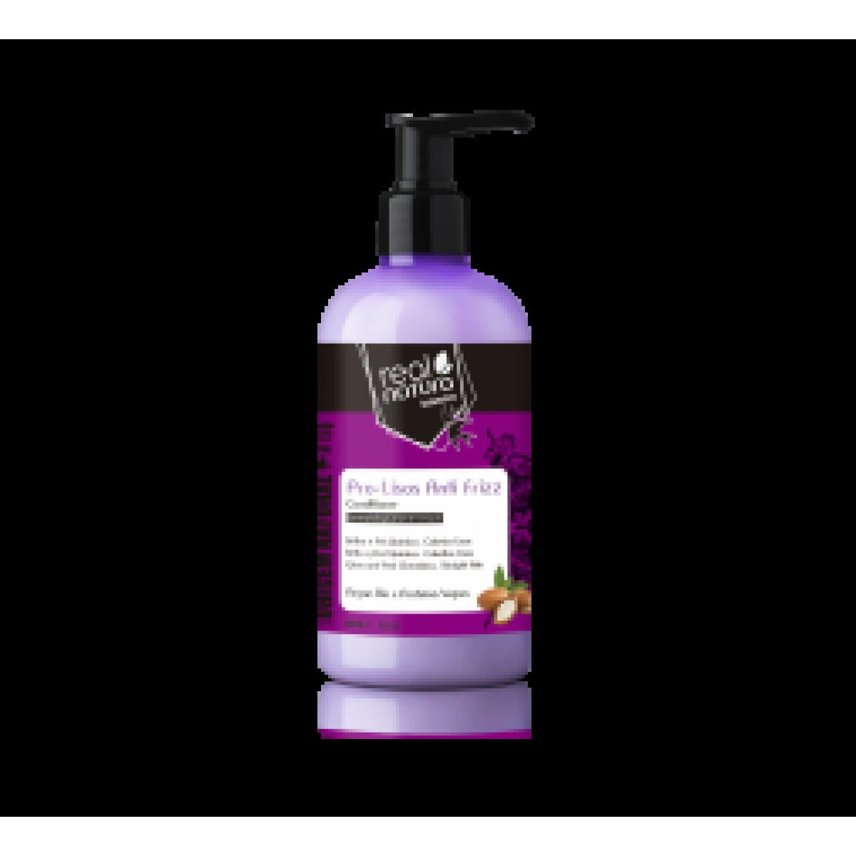 Real Natura Condicionador Sem Sal Pro-Lisos Anti Frizz Argan 300ml