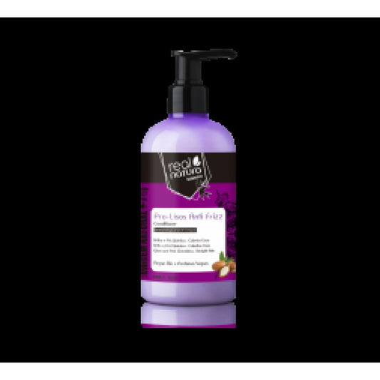 Real Natura Condicionador Sem Sal Pro-Lisos Anti Frizz Argan 300ml