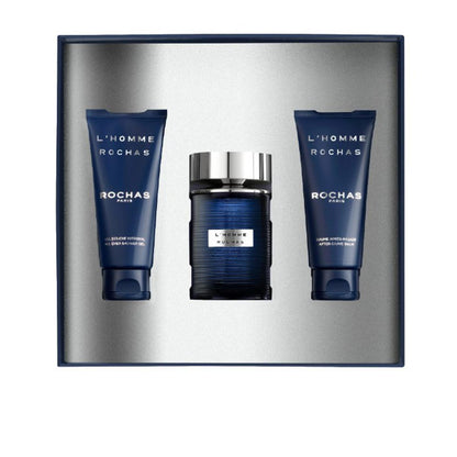 Rochas L'Homme Edt 100ml + Bálsamo After Shave 100ml + Gel de Banho 100ml Coffret