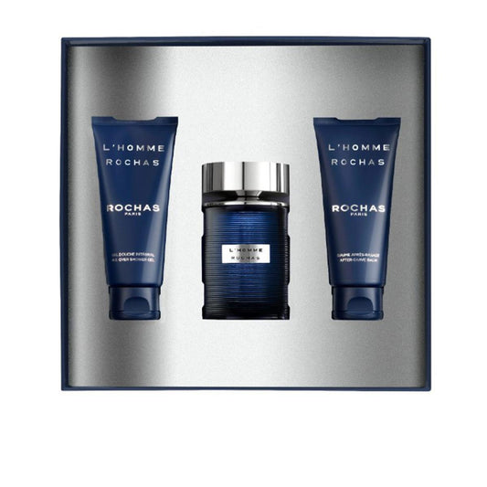 Rochas L'Homme Edt 100ml + Bálsamo After Shave 100ml + Gel de Banho 100ml Coffret